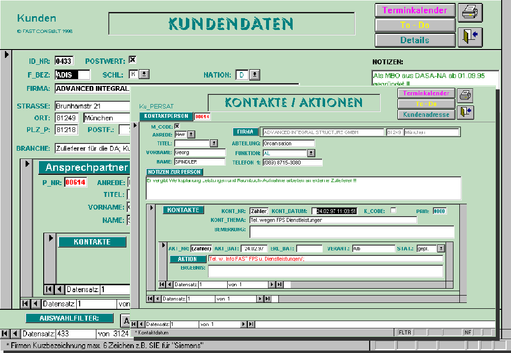 Kunden-Adressen und Kontaktverwaltung